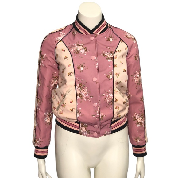 Coach Reversible Satin Varsity Style Bomber Jacket - Picture 9 of 16